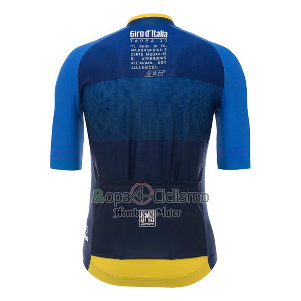Giro d'Italia Ropa Ciclismo Culotte Corto 2017 Hombre Mangas Cortas APagado Azul